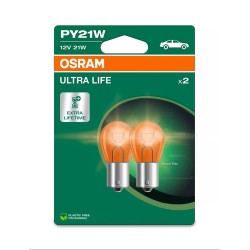 OSRAM Λαμπτήρας Φλας Αυτοκινήτου ULTRA LIFE PY21W BAU15s / 7507ULT-2BL